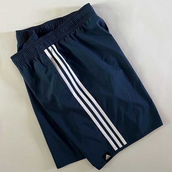 Adidas Navy Blue Athletic Shorts Large - Picture 2 of 5